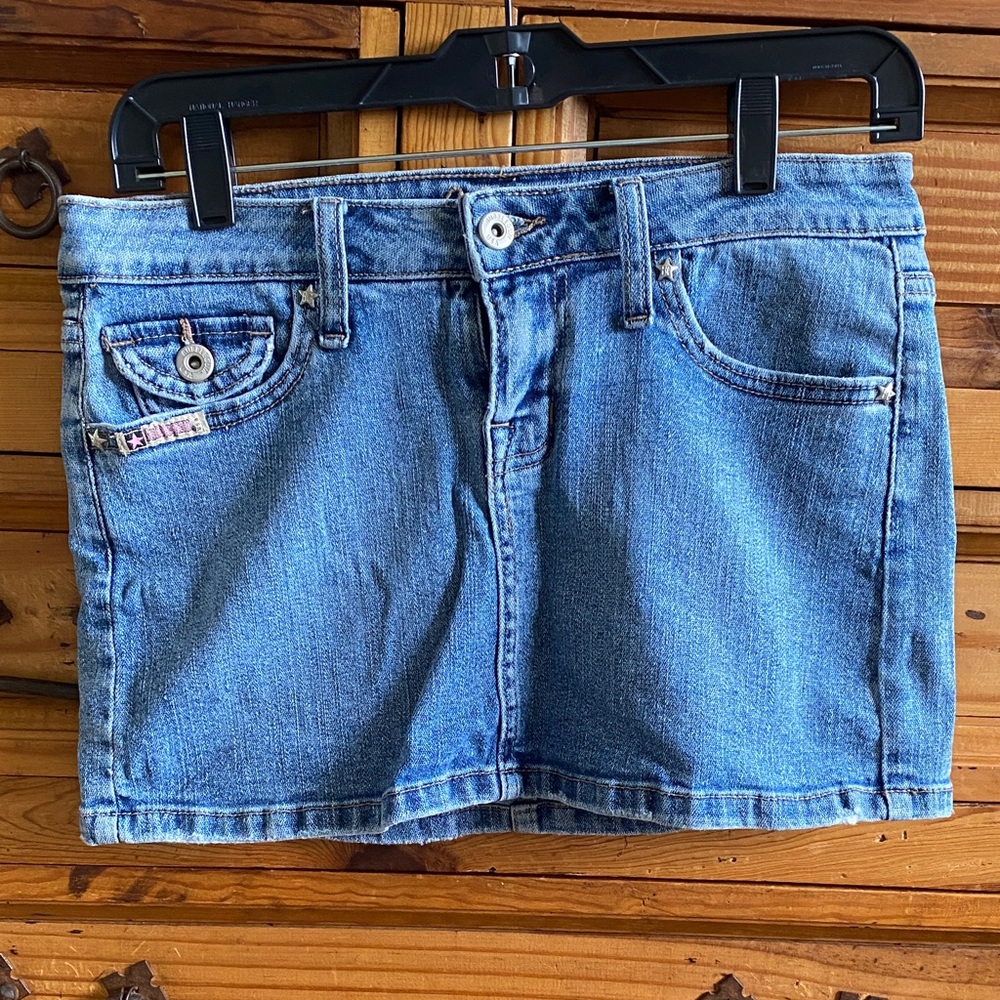 Bubblegum Blue Denim Mini Skirt